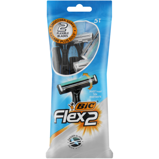 BIC Flex 2 Men's Disposable Razors 5 Pack