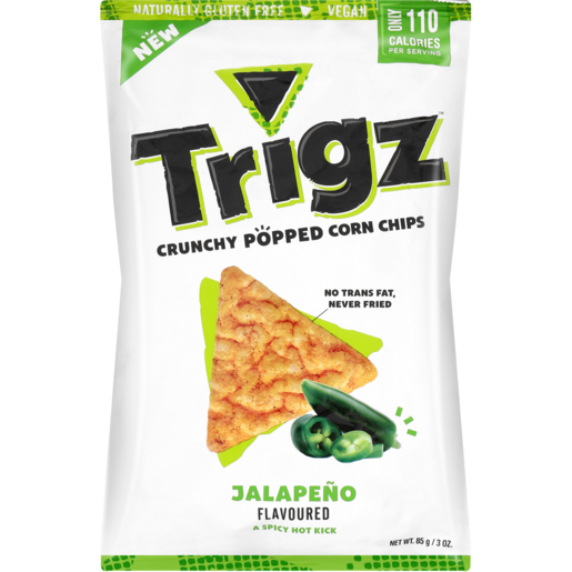 Trigz Jalapeno Crunchy Popped Corn Chips 85g