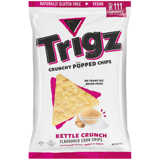 Trigz Kettle Crunch Crunchy Popped Corn Chips 85g