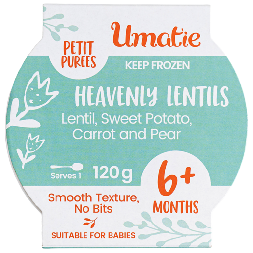 Umatie Frozen Petit Purees Heavenly Lentils 6+ Months 120g
