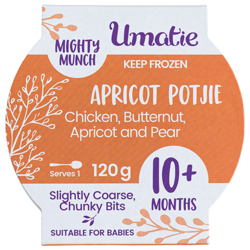 Umatie Frozen Mighty Munch Apricot Potjie Baby Food 10+ Months 120g