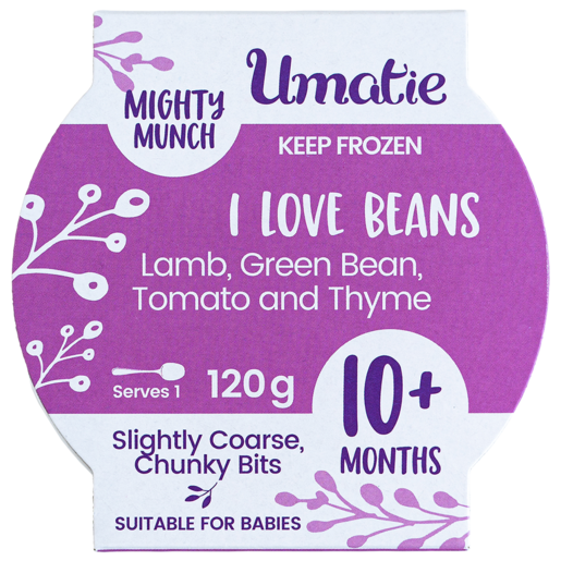 Umatie Mighty Munch I Love Beans Frozen Baby Food 10+ Months 120g