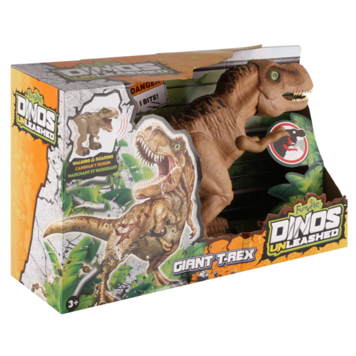 Funville Dinos Unleashed Walking & Roaring Giant T-Rex Figure