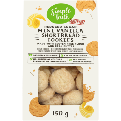 Simple Truth Gluten Free Mini Vanilla Shortbread Cookies 150g
