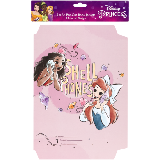 Disney Princess A4 Book Jacket 5 Pack (Design May Vary)
