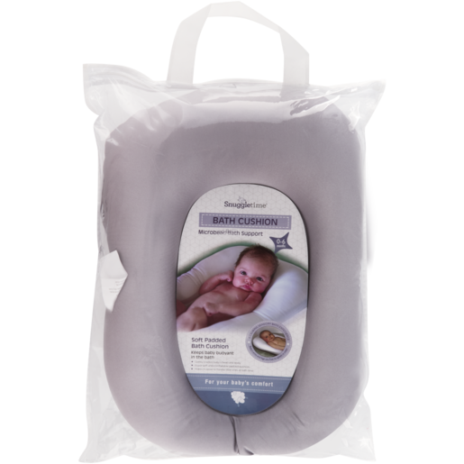 Snuggletime Grey Microbead Baby Bath Cushion 0-6 Months