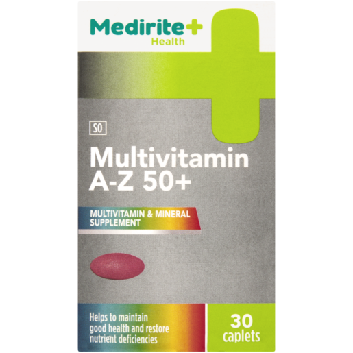 Medirite A-Z 50+ Multivitamin Caplets 30 Pack