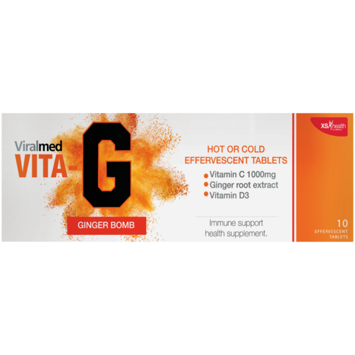 XS Health Viralmed Vita G Ginger Bomb Effervescent 10 Pack