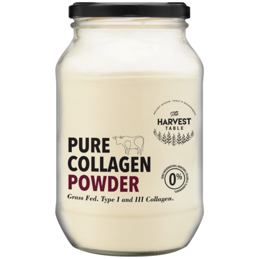 The Harvest Table Pure Grass Fed Collagen Powder Jar 450g