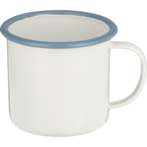 White Enamel Ripple Mug 8cm