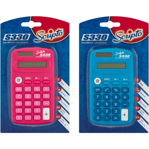Scripto S330 Handheld Calculator (Colour May Vary)