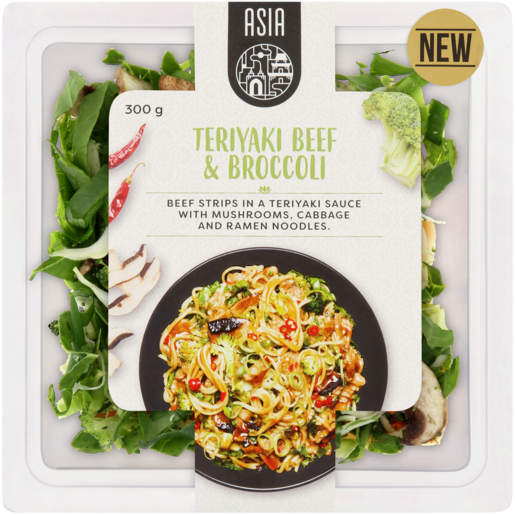 Asia Teriyaki Beef & Broccoli Ready Meal 300g