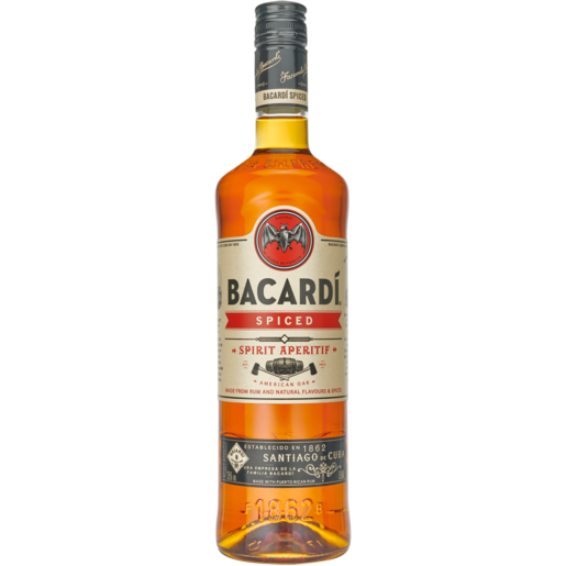 Bacardi Spiced Spirit Aperitif Rum Bottle 750ml