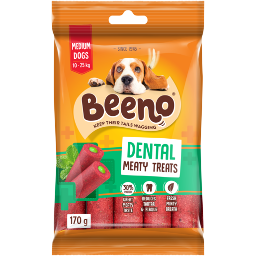 BEENO Meaty Dental Medium Dog Treat 170g