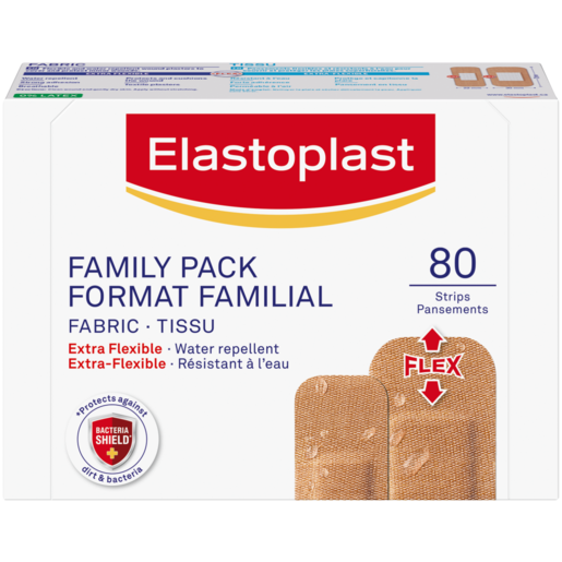 Elastoplast Fabric Family Pack Strip Plasters 80 Pack