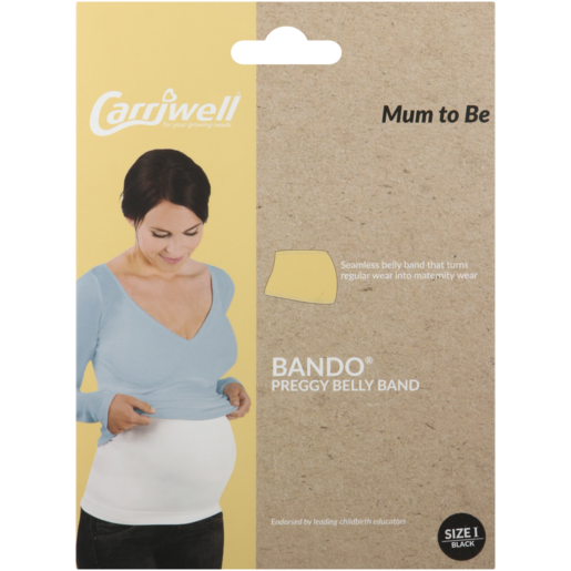Carriwell Black Seamless Preggy Belly Bando Size 1