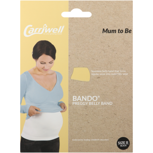 Carriwell Black Seamless Preggy Belly Bando Size 2