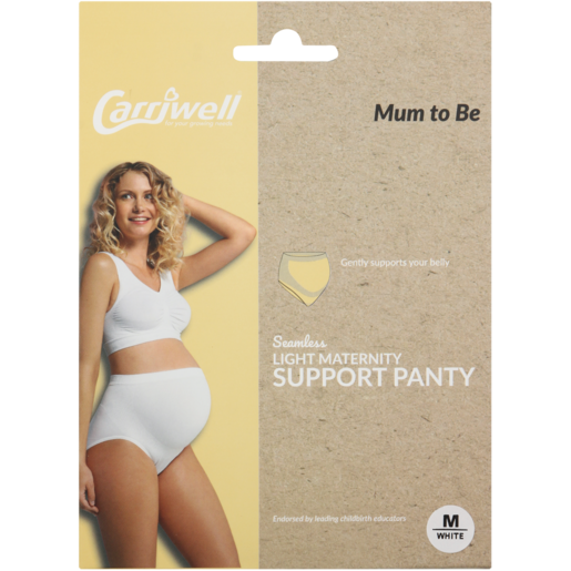 Carriwell White Medium Full Belly Light Support Panties