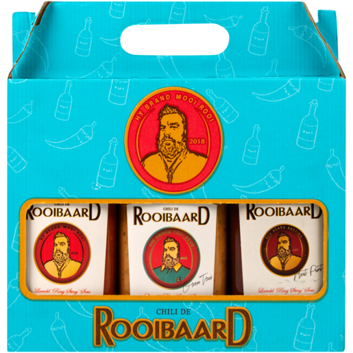Rooibaard Chilli De Sauce Gift Box 3 x 375ml
