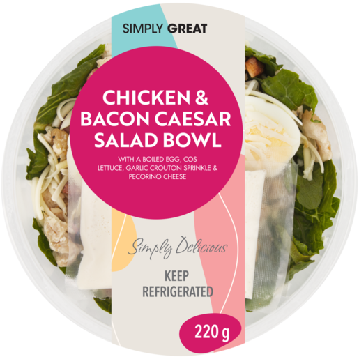 Simply Great Chicken & Bacon Caesar Salad 225g