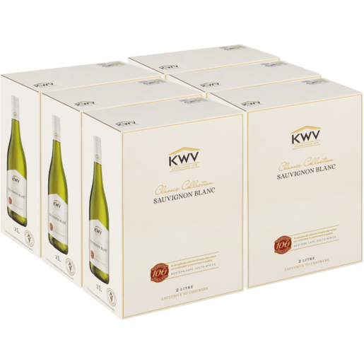 KWV Classic Sauvignon Blanc White Wine Boxes 8 x 2L