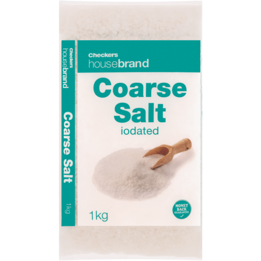 Checkers Housebrand Iodated Coarse Salt Bag 1kg
