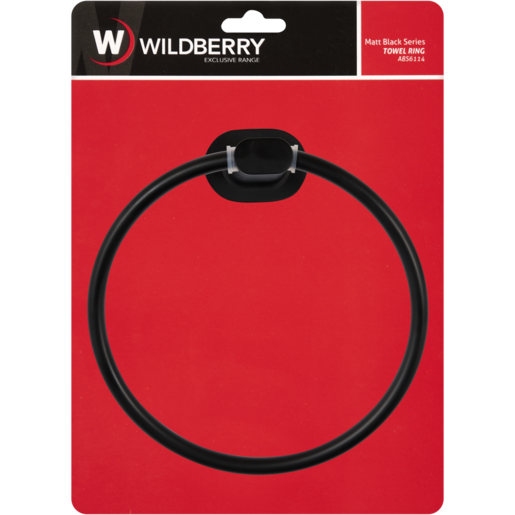 Wildberry Matt Black Towel Ring