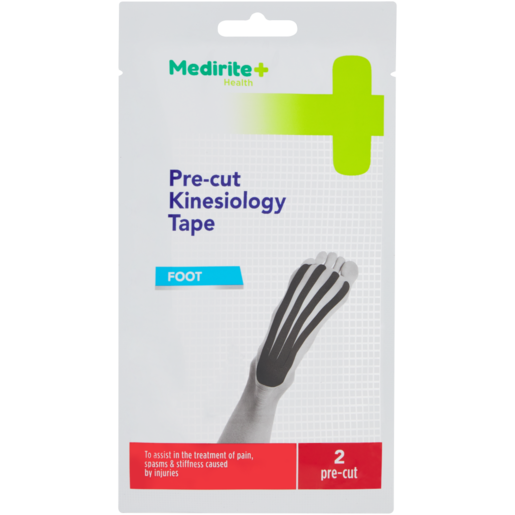 Medirite Pre-Cut Kinesiology Foot Tape 2 Pack
