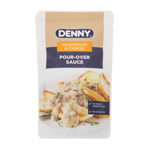 DENNY Mushroom & Cheese Pour Over Sauce 200g Bag
