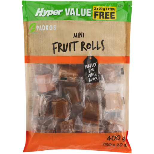Padkos Mini Fruit Rolls Hyper Value Pack 22 x 20g