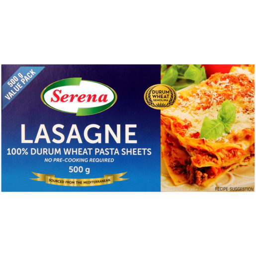 Serena Durum Wheat Lasagne Pasta Sheets 500g