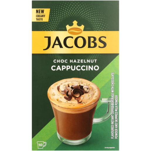 Jacobs Choc Hazelnut Flavoured Cappuccino 10 x 18g