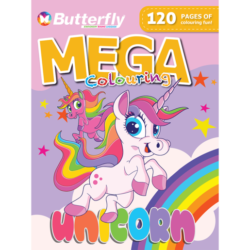 Mega Unicorn Colouring Book 120 Page
