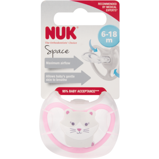 NUK Space Girl Baby Soother 6-18 Months