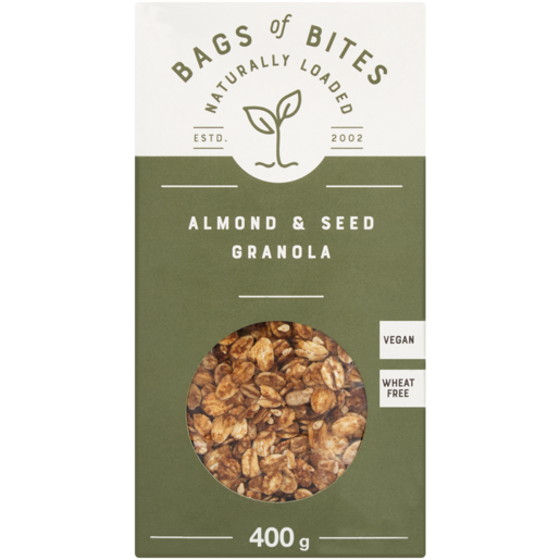 Bags Of Bites Naturally Loaded Almond & Seed Granola Bag 400g