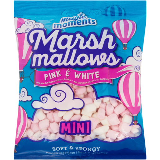Magic Moments Pink & White Mini Marshmallows 120g, Soft Sweets, Chocolates & Sweets, Food Cupboard, Food