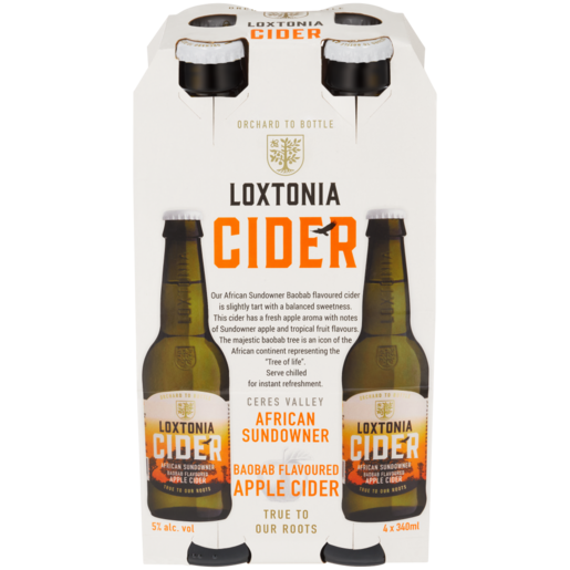 Loxtonia African Sundown Cider Bottles 4 x 340ml