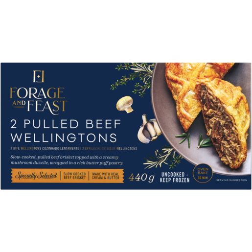 Forage And Feast Frozen Beef Wellington Pies 2 x 220g