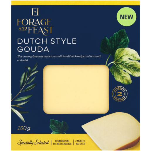 Forage And Feast Young Dutch Gouda Cheese 150g
