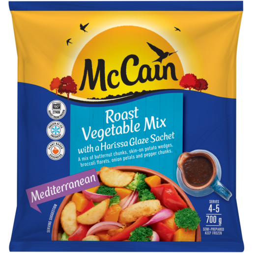 McCain Frozen Mediterranean Roast Vegetable Mix Bag 700g