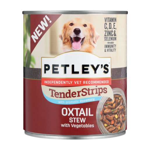 Petley's Tender Strips Oxtail Stew With Vegetables Flavoured Dog Food Can 775g