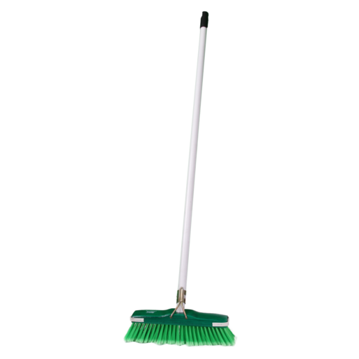 Academy Brushware Soft Bristle Wooden Floor Broom (Colour May Vary)