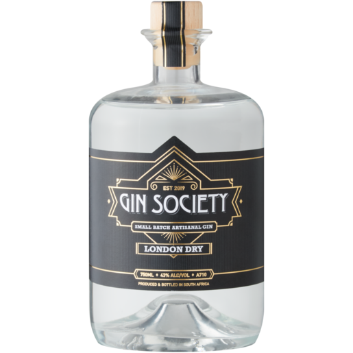 Gin Society Small Batch Artisanal Gin Bottle 750ml