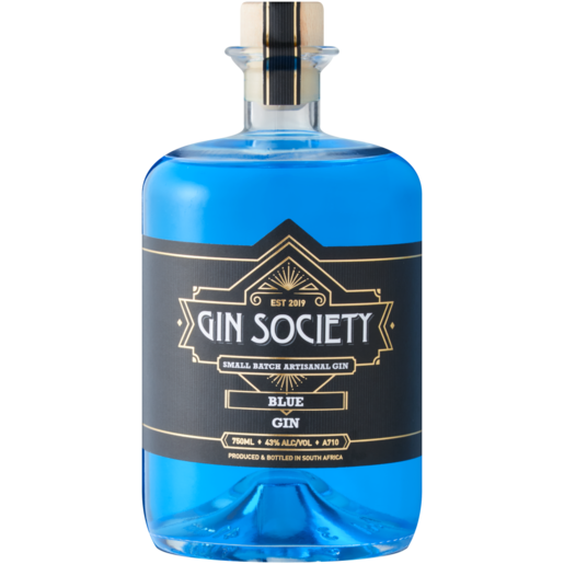 Gin Society Blue Gin Bottle 750ml