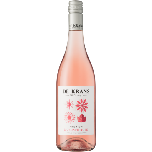 De Krans Moscato Rosé Wine Bottle 750ml