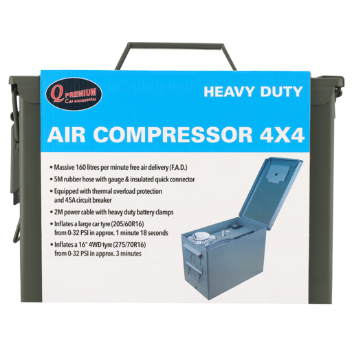 Q Premium Heavy Duty Air Compressor 4 x 4