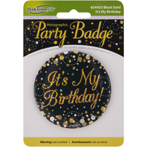 Oaktree UK Gold "It's My Birthday" Badge