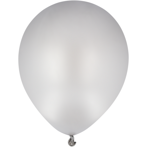 Party Xpress Metallic Silver Latex Balloon 50cm