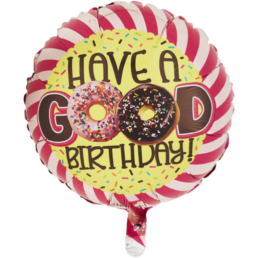 Grabo Donut Happy Birthday Foil Balloon 45.7cm