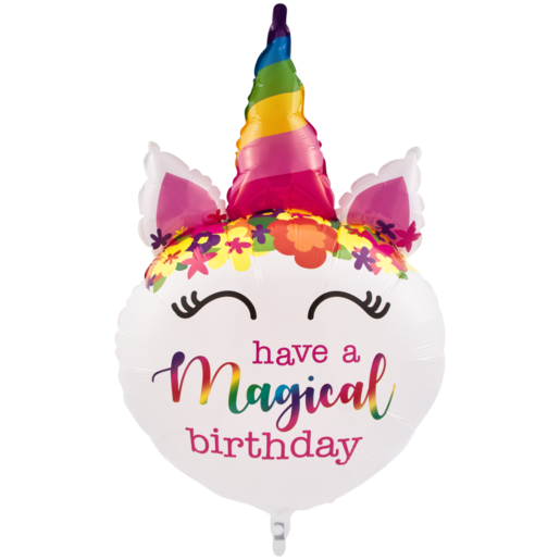 Grabo Magical Unicorn Happy Birthday Foil Balloon 84cm